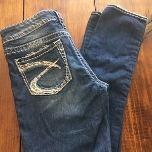 Silver Aiko Skinny Jeans